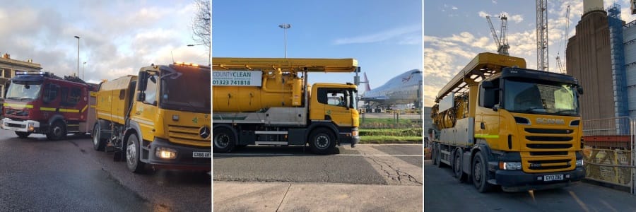 CountyClean Group across the South East at Battersea Power Station at Dover and at London Airport