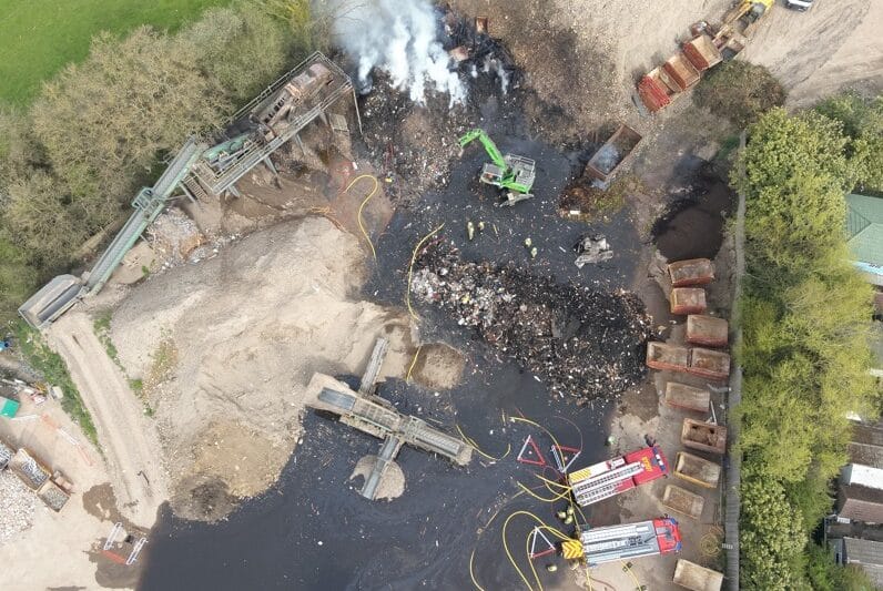 Fire water removal after battery fire