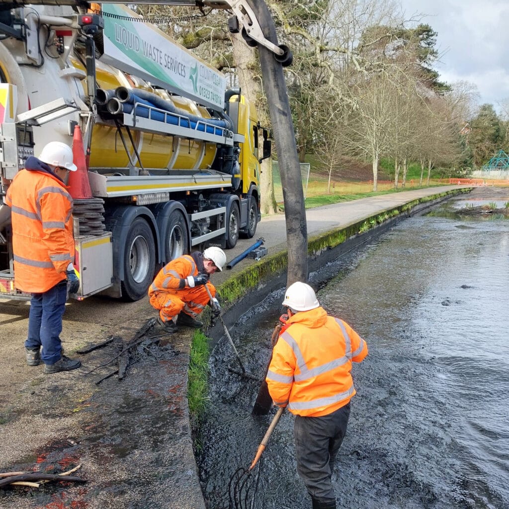 pond desilting with a combination unit pond desilting with a combination unit