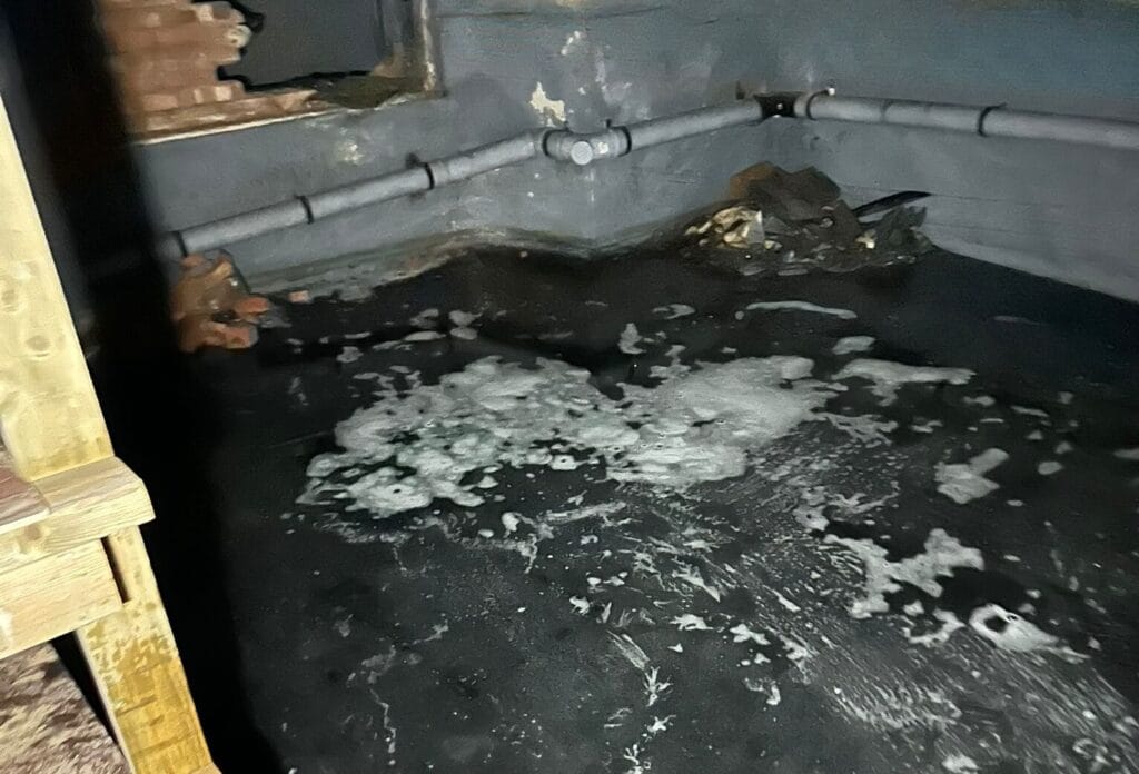 Emergency sewage clean up services in Sussex - before