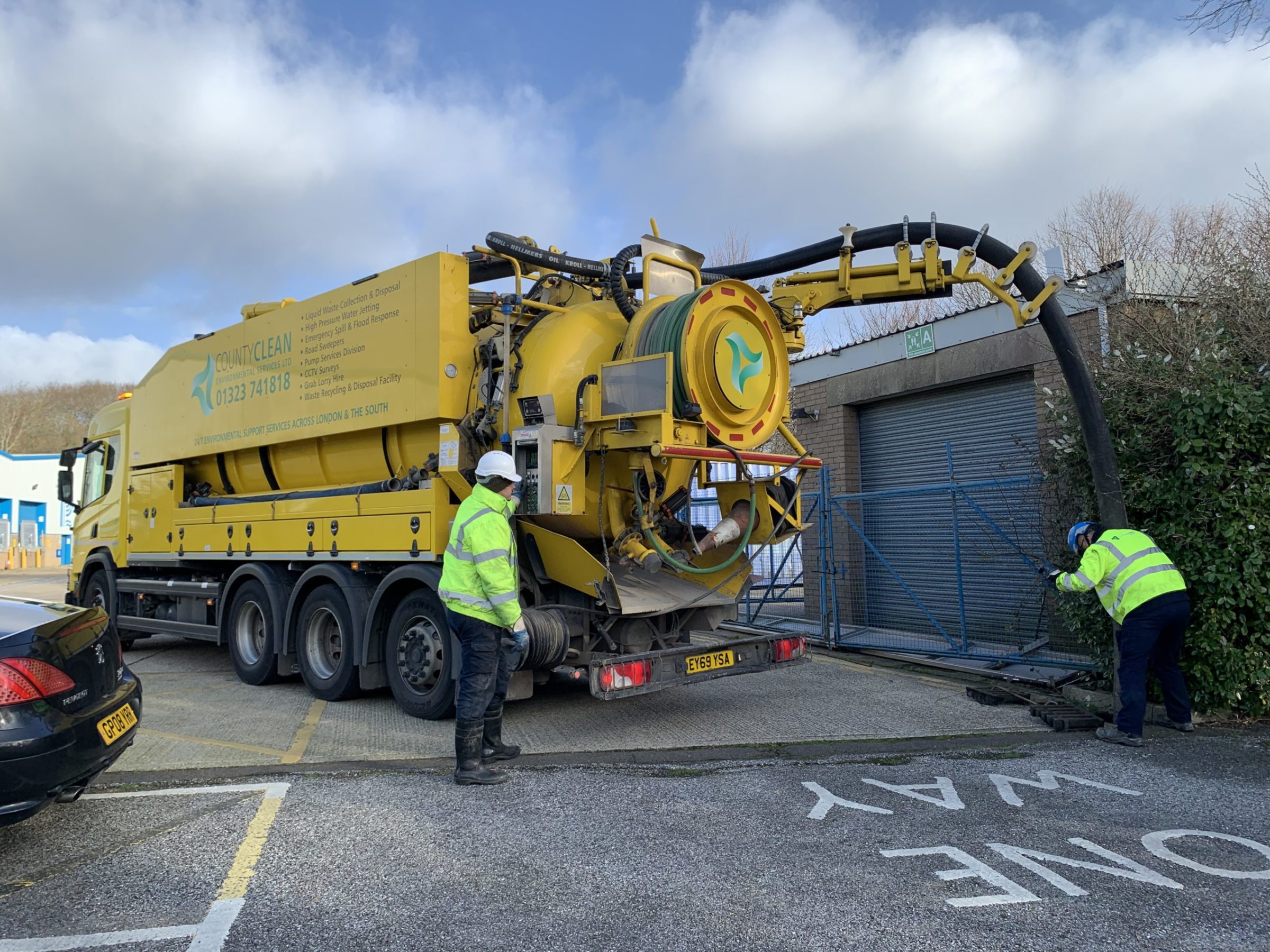 Gully Cleaning in a Car Park